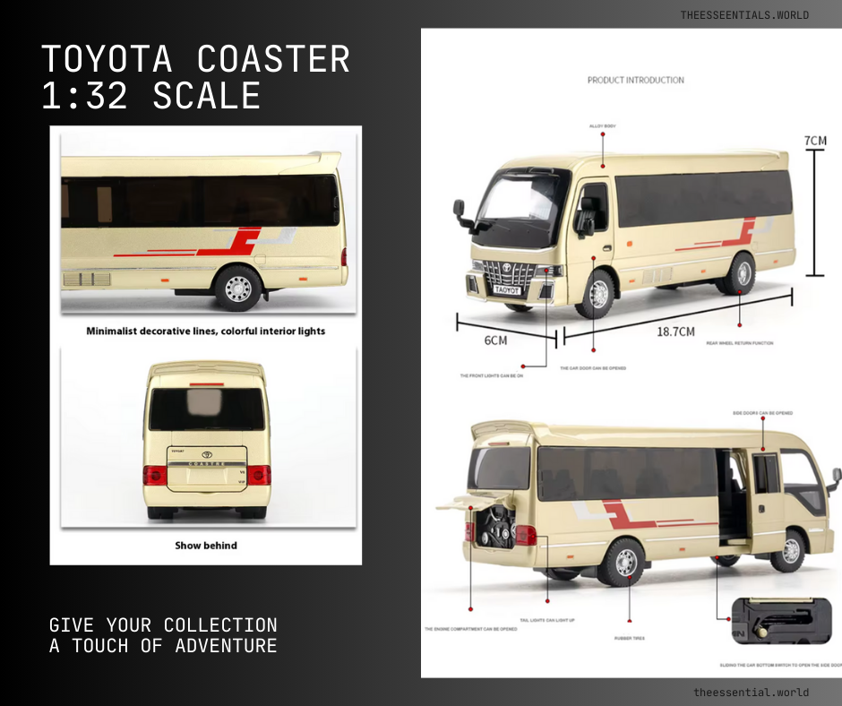 π Discover the 1:32 Diecast Toyota Coaster Bus Model! π