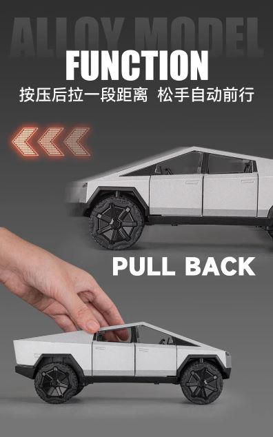 Tesla Cybertruck 1:24 Alloy Diecast Model β Futuristic Power in Your Palm