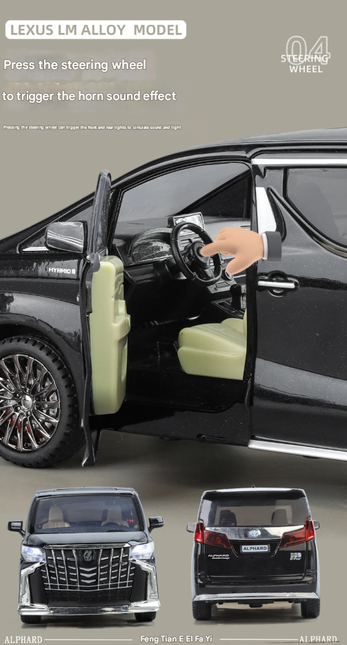 Lexus LM300 & Toyota Alphard Diecast Model (1:24 Scale)