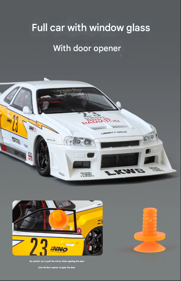 Nissan GTR Liberty Walk Edition 1/24 Scale Model Car