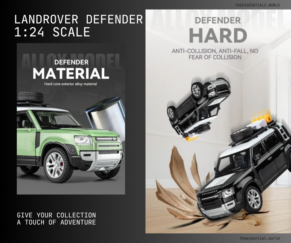Land Rover Defender 1:24 Scale Diecast Model – Rugged British Icon in Miniature