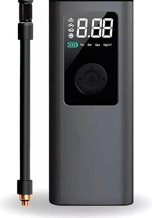 π Multifunctional Portable Air Compressor with 2,000mAh Battery β Inflate, Illuminate, and Power Up!