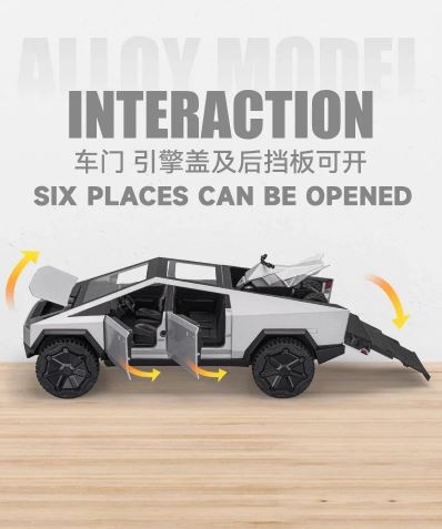 Tesla Cybertruck 1:24 Alloy Diecast Model β Futuristic Power in Your Palm