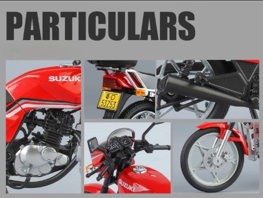 Suzuki GS125 Alloy Diecast Motorcycle Model β 1:12 Scale