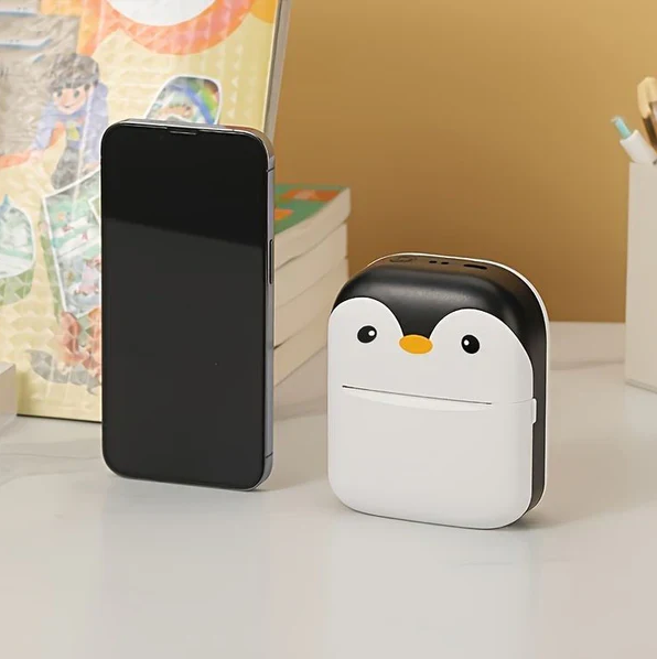 š§ Penguin Mini Thermal Printer ā Print Anywhere, Anytime in Style! With 3 Roles
