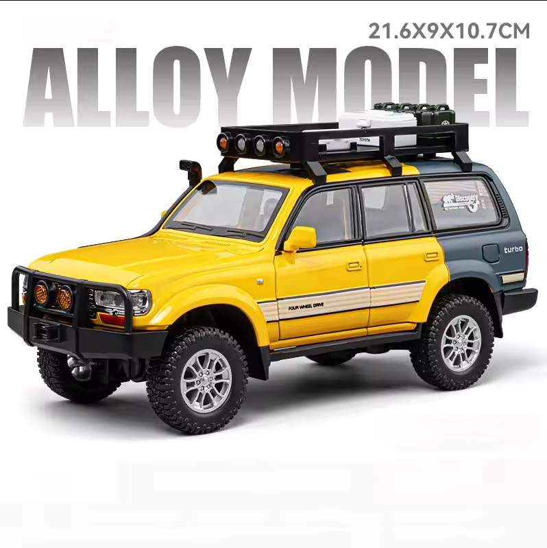 1:24 Scale Land Cruiser LC80 Diecast Model Car - Off-Road Perfection!