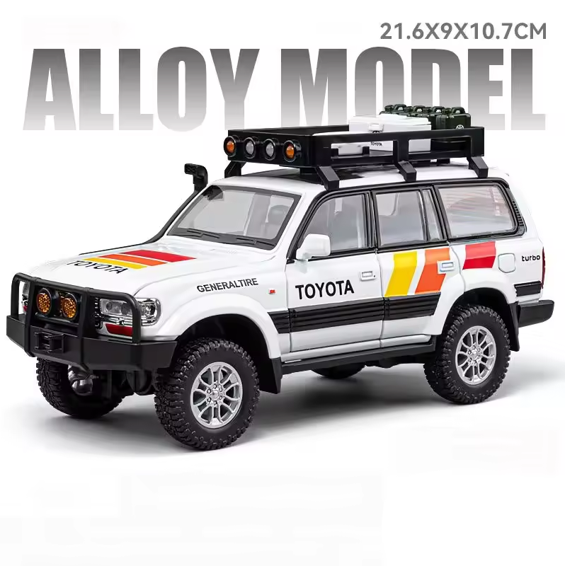 1:24 Scale Land Cruiser LC80 Diecast Model Car - Off-Road Perfection!