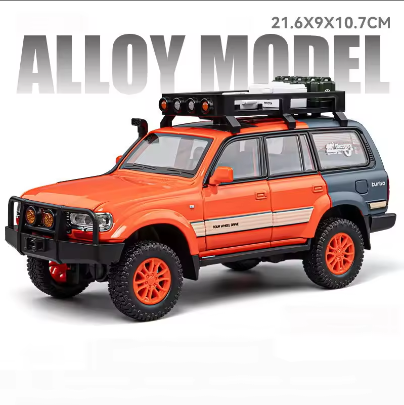 1:24 Scale Land Cruiser LC80 Diecast Model Car - Off-Road Perfection!