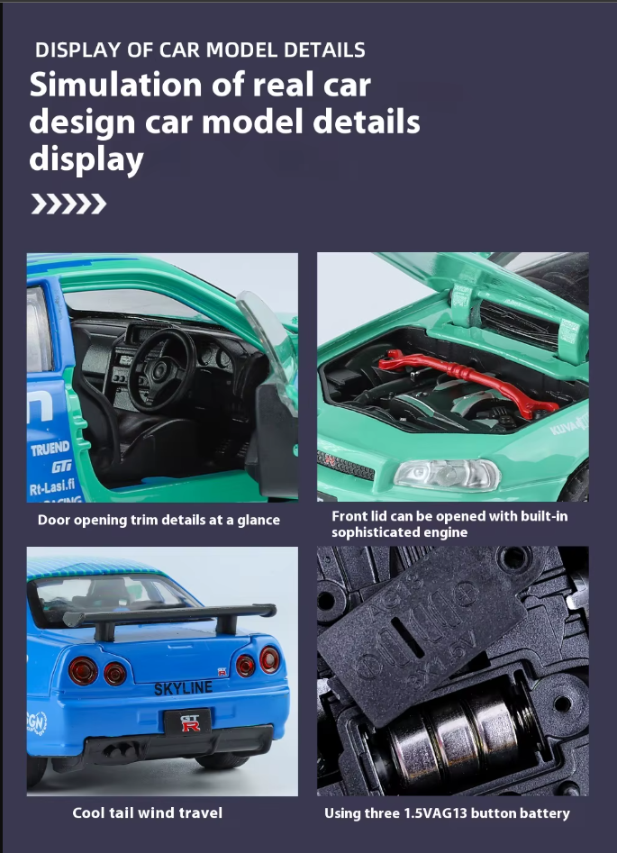 π Diecast Nissan Skyline GTR ππ¨