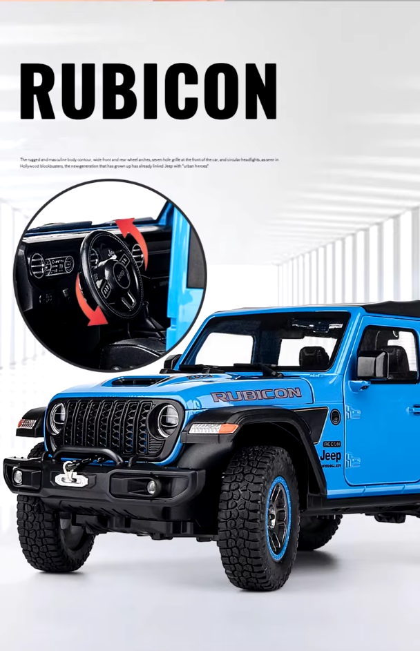 🚙 1:18 Diecast Rubicon Wrangler Jeep Model 🌟