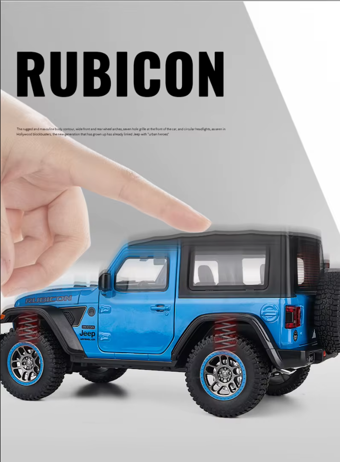 🚙 1:18 Diecast Rubicon Wrangler Jeep Model 🌟