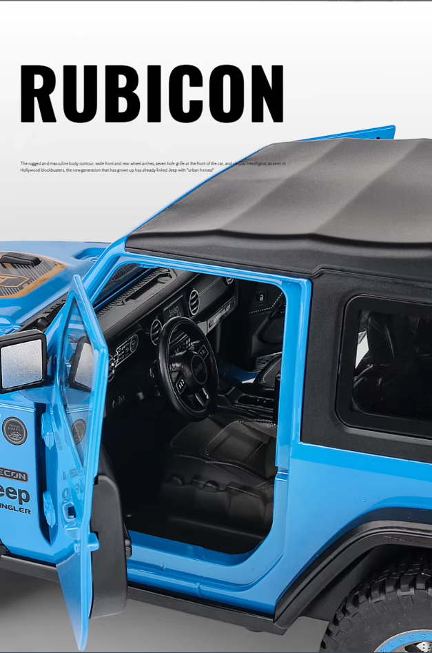 🚙 1:18 Diecast Rubicon Wrangler Jeep Model 🌟