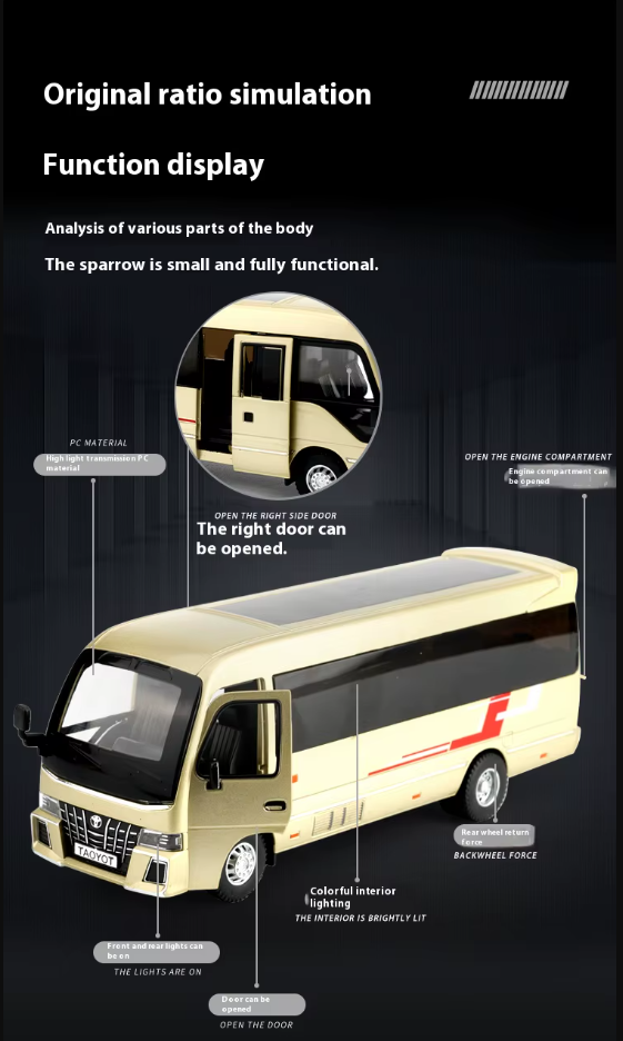 π Discover the 1:32 Diecast Toyota Coaster Bus Model! π