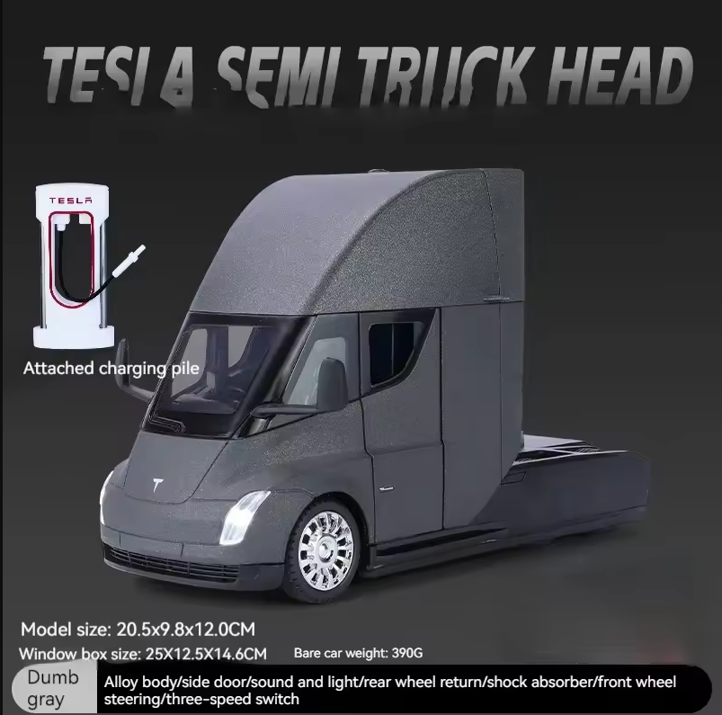 π 1:24 Diecast Tesla Semi Truck Head Model π