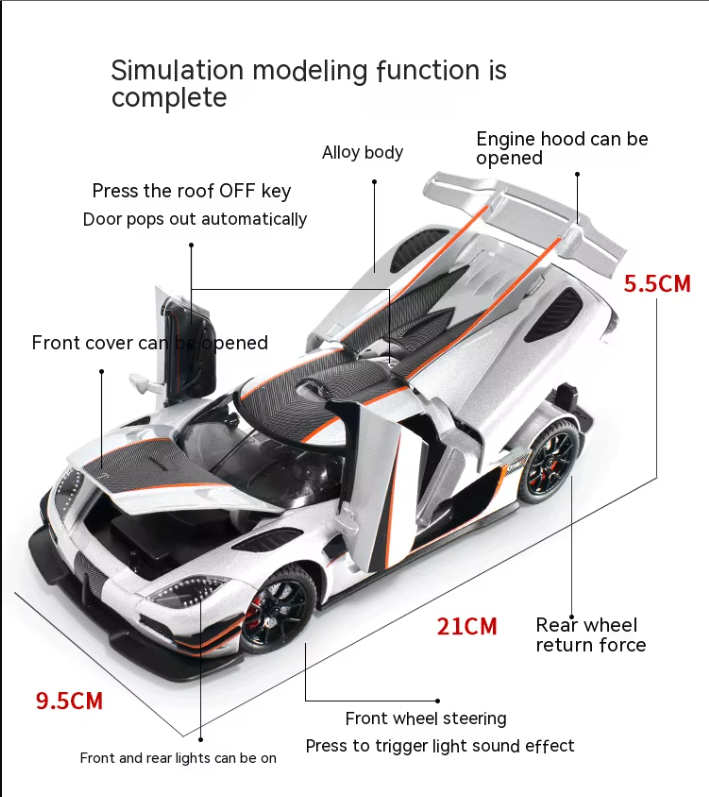 ๐โจ 1:24 Diecast Koenigsegg One Model Car โจ๐