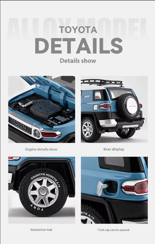 π 1:24 Diecast Toyota FJ Cruiser SUV Model β A Must-Have for Collectors! π