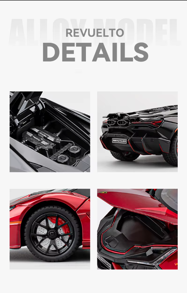 ποΈ 1:24 Diecast Lamborghini Revuelto Model Car β A Masterpiece of Speed & Luxury! ποΈ