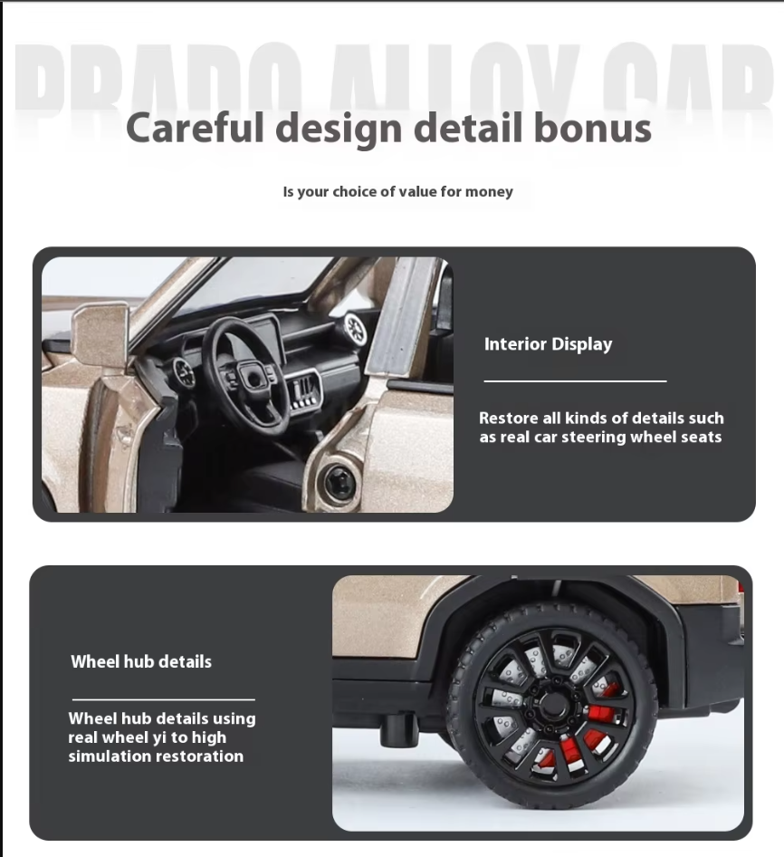 1:32 Diecast Toyota Land Cruiser Prado SUV Model