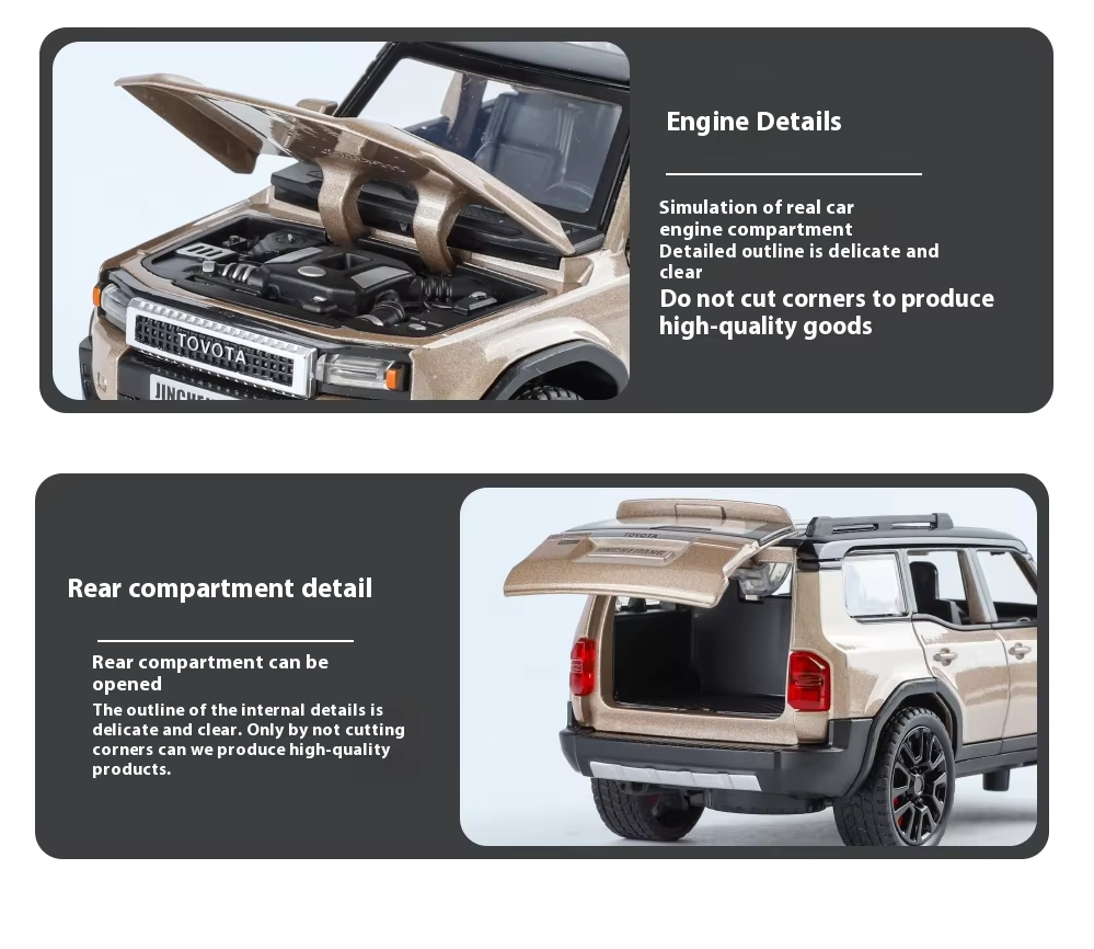 1:32 Diecast Toyota Land Cruiser Prado SUV Model