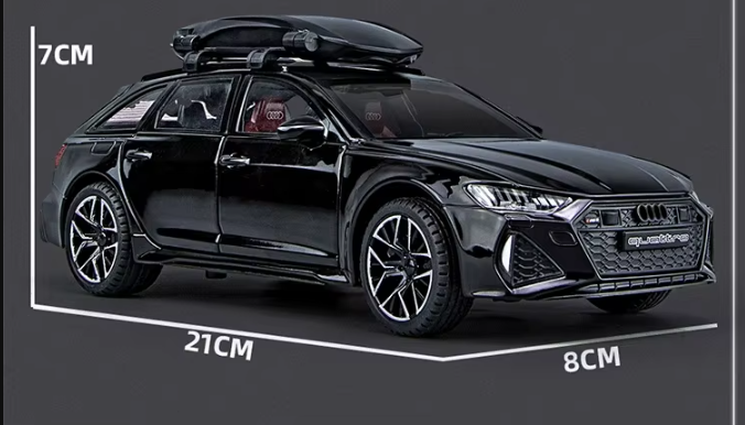 1:24 Diecast Audi RS6 Model Car with Roof Luggage Compartment
