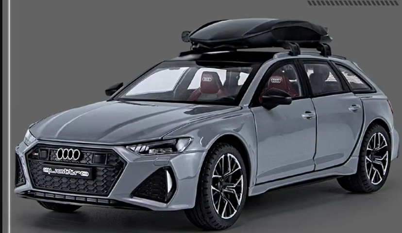 1:24 Diecast Audi RS6 Model Car with Roof Luggage Compartment