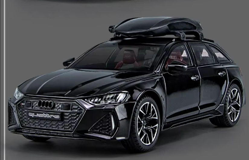 1:24 Diecast Audi RS6 Model Car with Roof Luggage Compartment