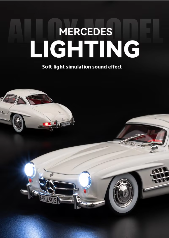 1:24 Diecast Benz 300SL Coupe Model Car ποΈβ¨
