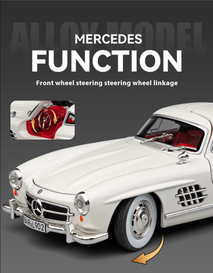 1:24 Diecast Benz 300SL Coupe Model Car ποΈβ¨