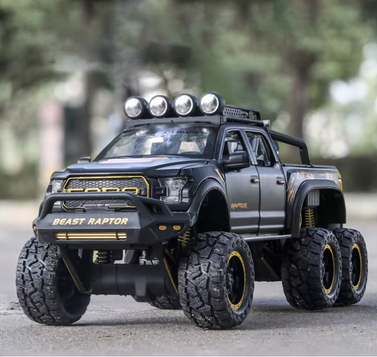 π Diecast 1:24 Scale Ford Raptor 6x6 β Ultimate Off-Road Beast