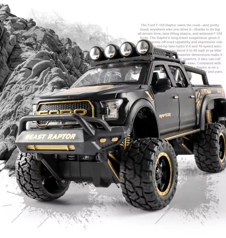 π Diecast 1:24 Scale Ford Raptor 6x6 β Ultimate Off-Road Beast
