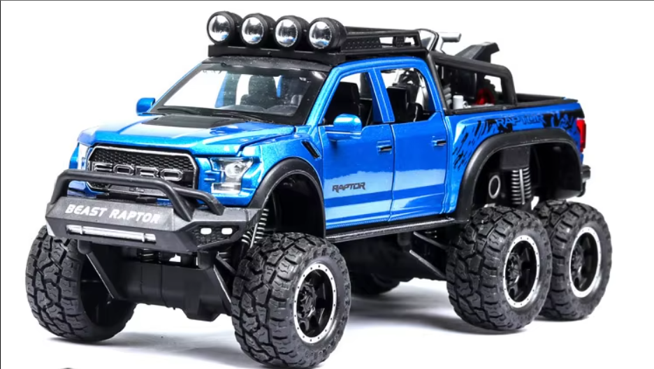 π Diecast 1:24 Scale Ford Raptor 6x6 β Ultimate Off-Road Beast