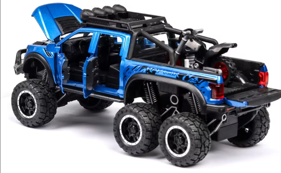 π Diecast 1:24 Scale Ford Raptor 6x6 β Ultimate Off-Road Beast