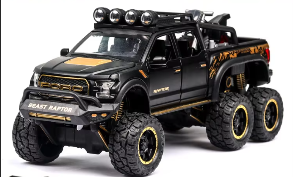 π Diecast 1:24 Scale Ford Raptor 6x6 β Ultimate Off-Road Beast