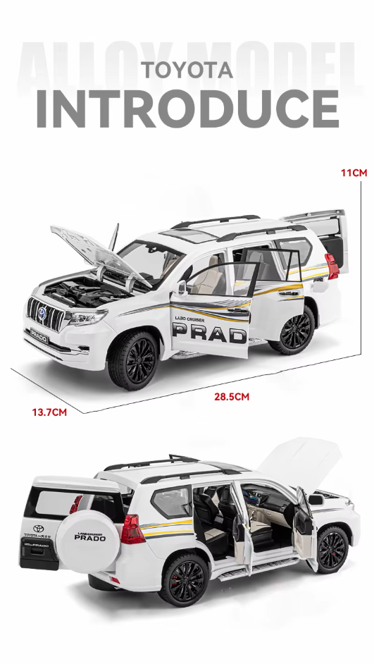π 1:18 Scale Toyota Land Cruiser Prado Diecast Model β The Ultimate Collectible!