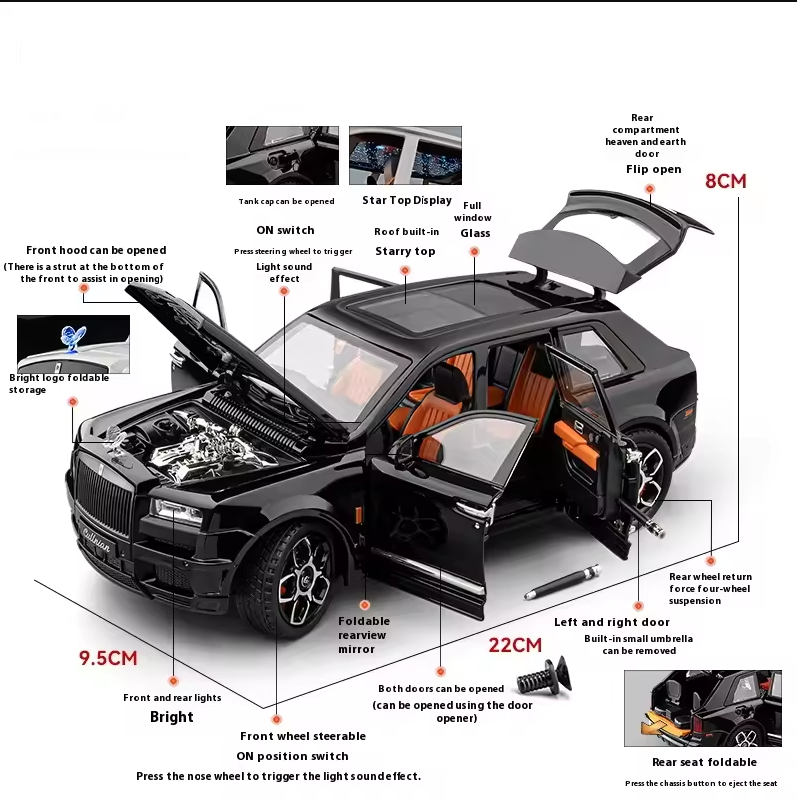 π Rolls-Royce Cullinan β 1:24 Scale Die-Cast Model