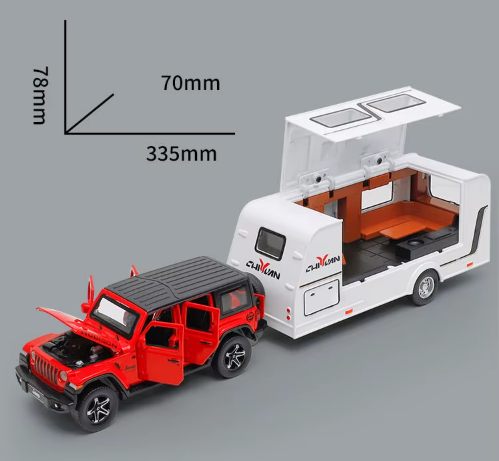 1:32 Diecast G-Wagon AMG, Jeep & LC 300 with Caravan – Collector’s Edition