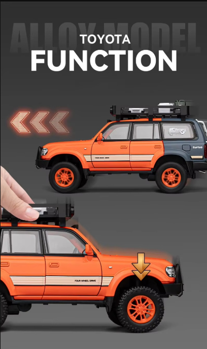 1:24 Scale Land Cruiser LC80 Diecast Model Car - Off-Road Perfection!