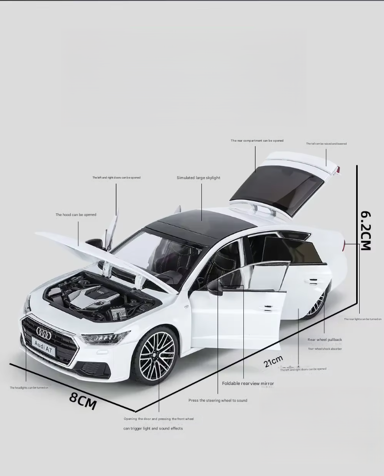 1:24 Diecast Audi A7 Model Car
