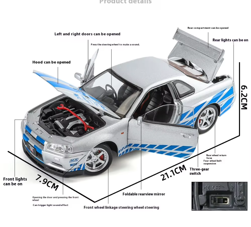 π Diecast Nissan Skyline GTR ππ¨