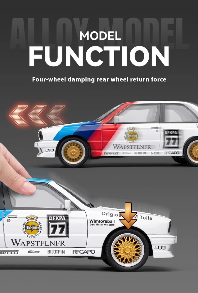 π₯ 1:24 Diecast BMW M3 E30 β A True Classic for Collectors! π₯