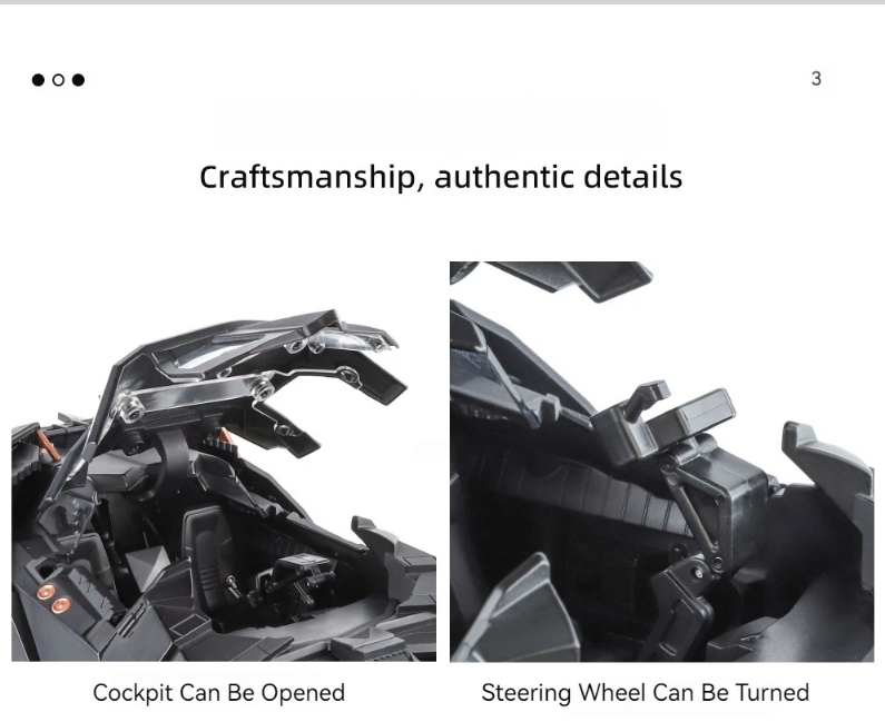 🦇 1:18 Scale Batmobile Die-Cast Model Car – Alloy Edition