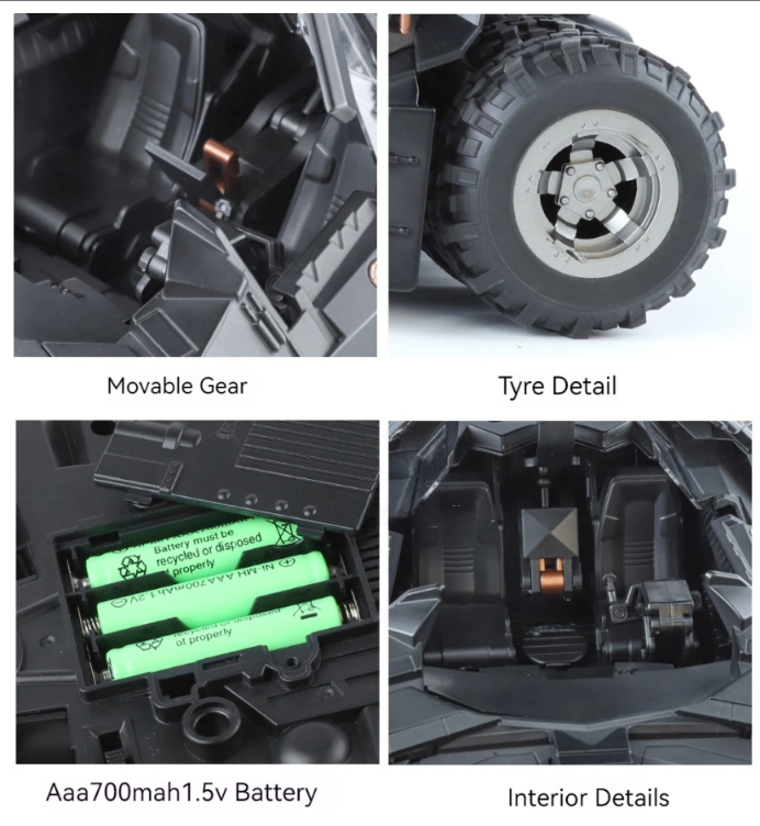🦇 1:18 Scale Batmobile Die-Cast Model Car – Alloy Edition