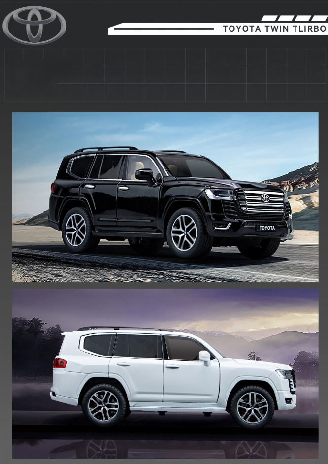 1:24 Scale Toyota Land Cruiser Die-Cast Model with remote