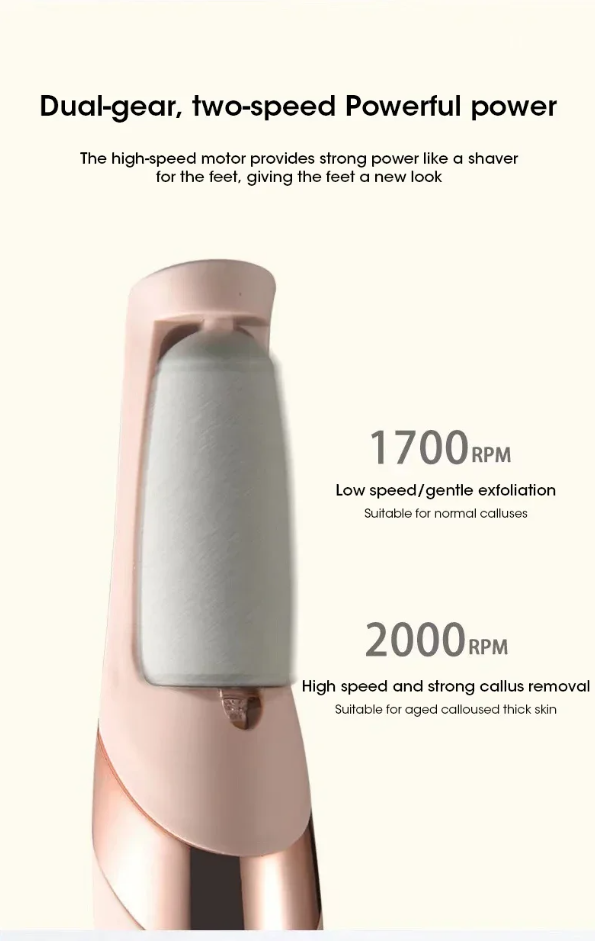 🌸 Rechargeable Electric Foot File & Callus Remover