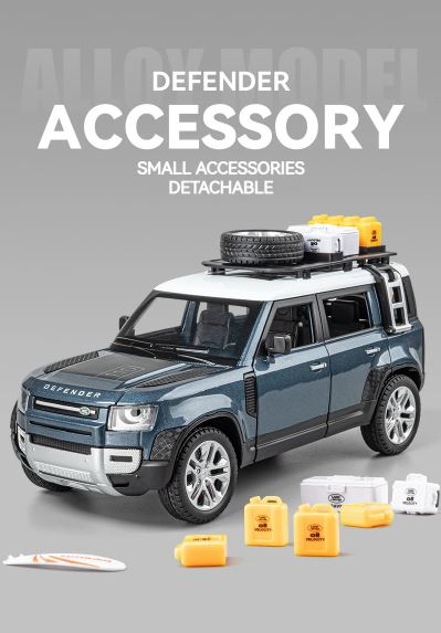 Land Rover Defender 1:24 Scale Diecast Model – Rugged British Icon in Miniature
