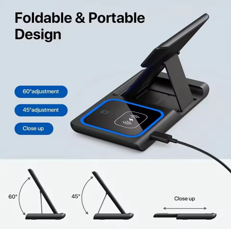 3 in 1 Wireless Charging Station – Fast, Safe & Convenient