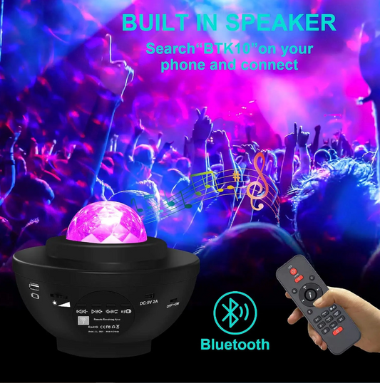 Galaxy Projector Lamp with Bluetooth Speaker & Remote Control