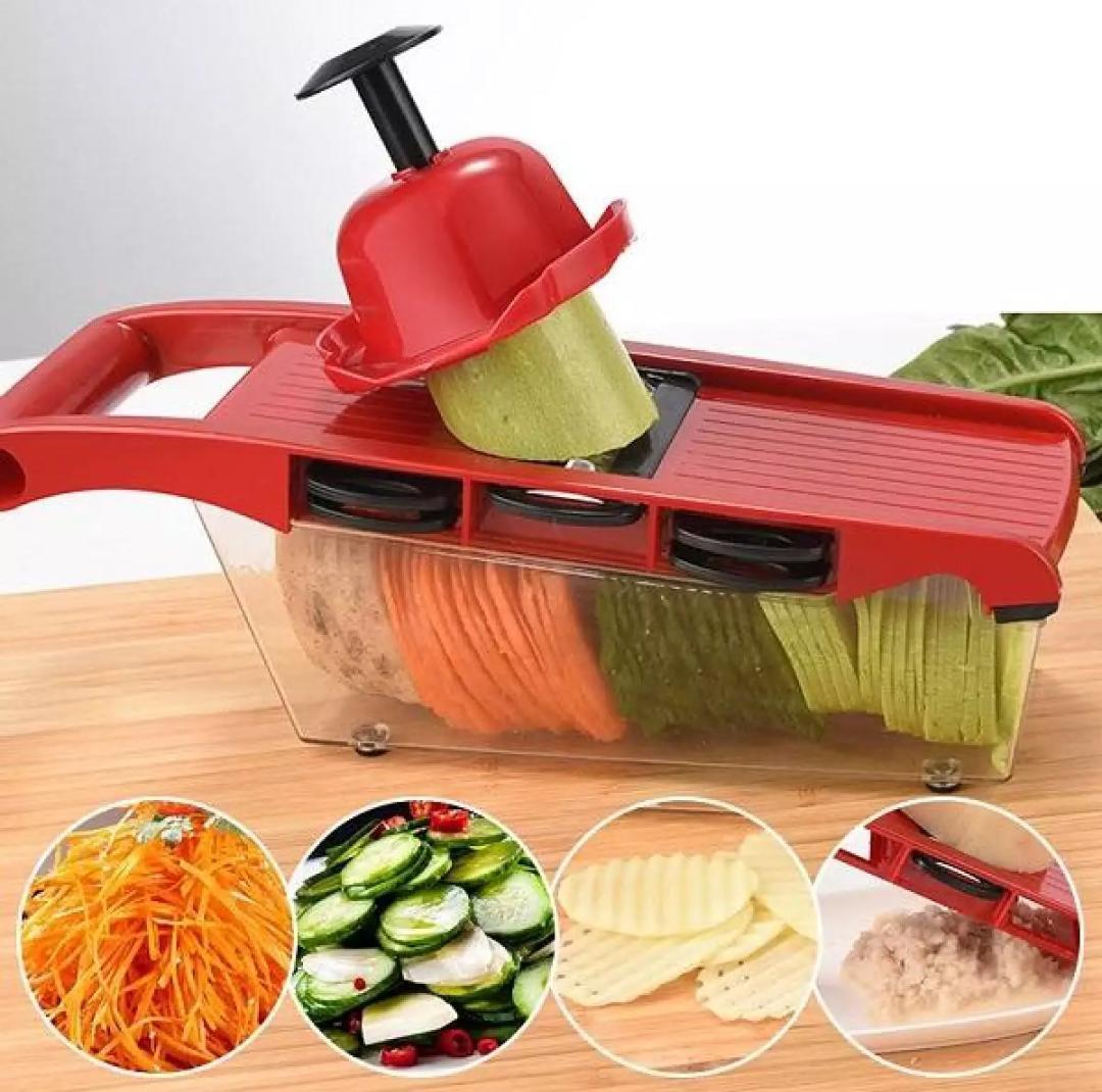 6 In 1 Vegetable Grater, Cutter with Stainless Steel Blades