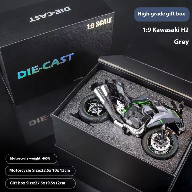 Kawasaki Ninja H2 Diecast Motorcycle Model – 1:9 Scale