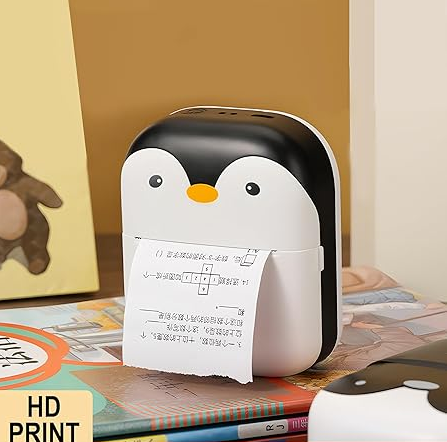 🐧 Penguin Mini Thermal Printer – Print Anywhere, Anytime in Style! With 3 Roles
